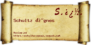 Schultz Ágnes névjegykártya